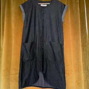 Eve Gravel black denim shirt jacket